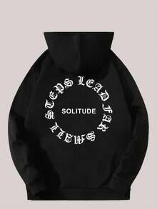 Custom Men's Personalized Hoodies – Enter Your Text/Blessing/Funny/Silly Text. Men's Sweatshirt Customization, Holiday Gifts, Anniversary Gifts - Black - View 4