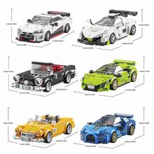 317+PCS World Famous Sports Car Racing Car 8-Grid Building Blocks 911 Assembly Model Cyberpunk Vintage Retro Car Sports Car Desktop Decoration Boys Educational Toy Gift High Quality + With Transparent Acrylic Dust-Proof Box /Speed Champions(1:64) Scale/ Christmas Holiday Gift - Multicolor - View 6