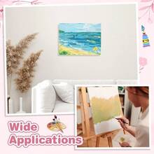 6 Set DIY Canvas Stretcher Bars Kit Needlepoint Stetcher Bars Wooden Canvas Painting Frame For Oil Paintings Prints Posters Paint By Numbers Easy To Assemble Gallery Wrap 15.7x11.8x0.6Inch - Burlywood + 39.8x30x1.4cm - View 5
