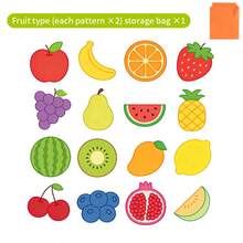 1 Set 32pcs Wooden Cartoon Animal & Plant Memory Matching Game, Animal Fruit Vegetable Dinosaur Multi-Pattern Matching Round Tiles Tabletop Game, Children Observation & Concentration Training, Parent-Child Interaction Early Education Educational Desktop Toy - Multicolor - View 9