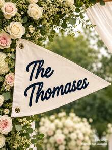 Customized Golf Wedding Flag | Personalized Wedding Gift | Personalized Surname And Established Date Golf Flag, Golf Themed Wedding Decor, Customized Newlywed Golf Keepsake, Golf Course Wedding Photo Prop And Reception Sign, Bridal Shower Gift - Multicolor - View 2