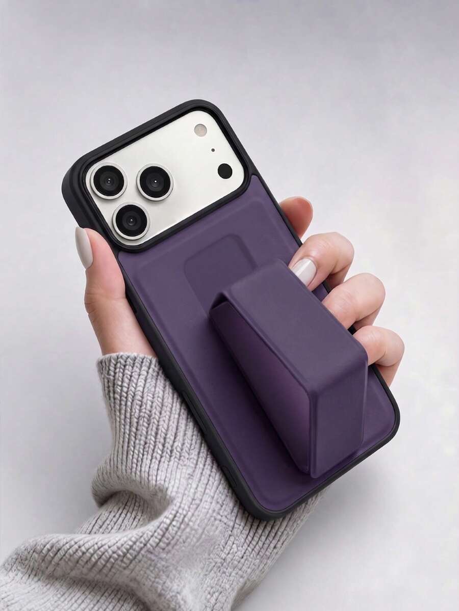 1pc High-Quality Apple 17 Pro Max Phone Case, Apple 17 Phone Case With Foldable Stand, Fashionable Smartphone Cover, Ultra-Thin Portable Apple 16 Phone Case With Foldable Stand Compatible With Apple 18, Shockproof Phone Case, Apple 17 Pro Phone Case Protective Cover, Shock-Absorbing Apple 13, Summer Travel Android Phone Case Compatible With Redmi 15C, Ultra-Thin Honor Case, Casual Portable Galaxy S26 Ultra Phone Case - Purple - View 1