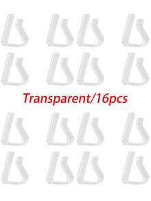 32/24/16pcs Transparent Non-Slip Tablecloth Clips, Plastic Tablecloth Fasteners, Kitchen Tablecloth Clips, Home Tablecloth Anti-Slip Fixers, Wholesale, Suitable For Outdoor Tablecloths, Picnic, Wedding, Camping, Restaurant, Meeting, Party, Holiday And More Occasions - Multicolor - View 11