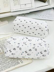 1pc Cute Multi-Layer Stationery Storage Box, Gentle Polka Dot Design, Suitable For Student Girls Pencil Case, High-Value Large Capacity Stationery Box, Back To School Season (Pattern Position May Vary, Does Not Affect Use) - Multiple Styles - View 11
