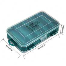 Double-Sided Metal Storage Box, Multi-Function Plastic Tool Storage Box, Rectangular Parts Box, Suitable For Electronic Components, Screws, Beads - Green - View 7