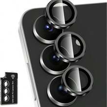 Eagle Eye CD Texture Lens Film, Compatible With Samsung Galaxy S26/S26 Plus/S26 Ultra/S25 FE/25 Edge/A07/A17/A26/A36/A56/A57/A37 Camera Lens Protector, Lens Protection Film, Lens Protection Pad, Full Coverage High Definition Protection, Scratch-Resistant Wear-Resistant Tempered Glass, Bubble-Free Adhesive, Clear Photos, Fashion Decoration, Easy Installation, Durable, Stylish And Beautiful, Waterproof, Shockproof, Scratch-Resistant - Black - View 12