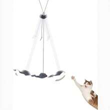 Door Hanging Cat Toy, Interactive Hanging Plush Mouse Teaser Toy For Cat Self‑Play - Grey - View 3