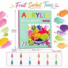 Set Spidol Akrilik Cair Ujung Lembut, Seri 22 Warna Tema, Ujung Kuas Elastis Lembut dengan Garis Halus dan Terkendali, Set Kuas Lukisan Karakter Profesional untuk Siswa, Spidol untuk Menggambar Karakter Animasi DIY, Cocok untuk Kaca, Plastik, Logam, Karton, Kain, dan Berbagai Permukaan Lainnya, Cocok untuk Siswa, Kembali ke Sekolah - MultiWarna - View 23
