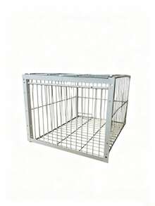 1pc Heavy Duty Alloy Pigeon Cage With Automatic Closing Door Locking System, Durable Iron Structure, Sturdy Rectangular Bird Cage With Ventilation, Suitable For Pigeons, Parrots And Other Indoor/Outdoor Use, Easy To Clean Design - 40*30*26 Two Imported - View 4