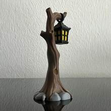 1/4pcs Vintage Distressed Mini Tree Stump Lamp, Soft Warm Light Nightlight, Miniature Scene Decoration Ornament, Retro Weathered Tree Stump Design, Aged Worn Texture, Create Dreamy Cozy Atmosphere - A - View 4
