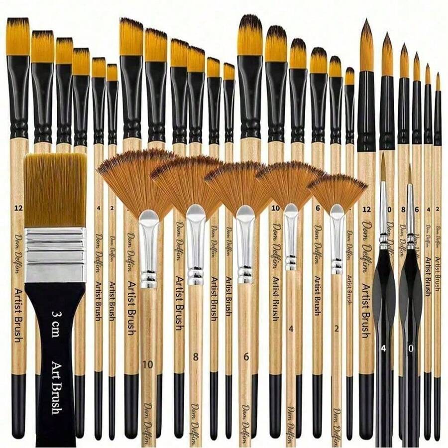 Dom Delfim 32pcs Painting Set, Back To School, Learning Supplies - Yellow - View 1