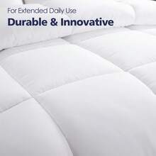 Comforter Duvet Insert - Quilted Comforters Twin/Full/Queen/King Size, All Season Duvet, GentleSoft Down Alternative Bedding Blanket, With 8 Tabs, Gifts For Women/Men,Machine Washable,, All-Season White - White - View 7