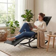 Patio Lounge Chair & Swing Chair - Black - View 5