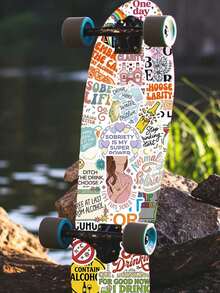 100pcs Sobriety Recovery Motivational Stickers, Inspirational Sober Life Affirmation Stickers, Decorative Stickers For Phone Case, Motorcycle Helmet, Skateboard, Party Gift - Multicolor - View 11