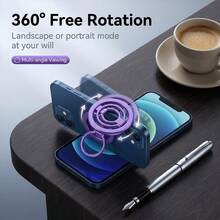 1 buah Dudukan Ponsel Meja Magnetik Lipat, Sangat Tipis, Daya Magnet Kuat, Dapat Berputar 360°, Dudukan Ponsel Cincin, Bahan Paduan Logam, Portabel Universal, Desain Dekorasi Meja, Kompatibel dengan Ponsel Android, Hadiah Ulang Tahun, Hadiah untuk Keluarga dan Teman - MultiWarna - View 5