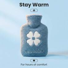 (Thickened Inner Bag And Velvet Cover 2-Piece Set) 950ml/33.71oz Hot Water Bottle - Thickened Refillable PVC Material, Washable Soft Velvet Surface, Portable For Hands And Feet, Perfect For Winter, Multiple Colors Available - Multiple Styles - View 7
