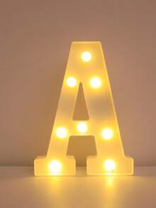 قطعة واحدة من أضواء حروف ماركي LED بحجم 21 سم لديكور المنزل، أضواء حروف ليلية LED لحفلات الزفاف وأعياد الميلاد، مصباح إشارات حروف مضيئة لديكور الفصول الدراسية والسكن الجامعي - أبيض - مشاهدة 17