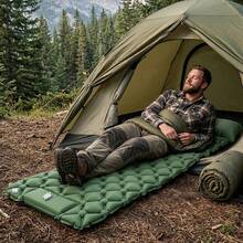 1pc Portable Outdoor Inflatable Mattress PVC Material Single Person Press-To-Inflate Sleeping Pad Suitable For Camping Travel Outdoor Indoor Foldable Inflatable Mattress Sleeping Pad - Single Sleeping Mat - View 6