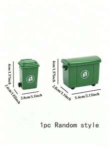 Tempat Sampah Mini Hijau untuk Meja, Keranjang Penyimpanan Kantor, Penjepit Kertas, dan Aksesori Meja Kecil - Versi yang ditingkatkan - View 8