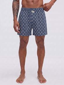 Snug League 3pcs Men's Pure Cotton Plaid Boxer Briefs, Loose Thin Breathable Comfortable Square Shorts Set - Multicolor - View 6