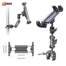 LRBH Tablet Holder GPS Mount, Compatible With Treadmill/Exercise Bike/Stroller/Wheelchair/Golf Cart/Pole/Music Stand/Fitness Bike, 360° Adjustable Installation, Fits 4.7~12.9 Inch Phone/Tablet/Nexus/Fire HD/E-Reader/Switch - View 3