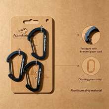 2/3pcs Outdoor D-Ring Clips, Lightweight Aluminum Alloy Keychains, Home Key Storage Clips, Suitable For Key Organization And Outdoor Accessory Management - Multicolor - View 3