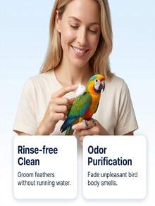 Parrot Dry Wash Mousse, Essential For Parrot Bathing, Waterless Odor Purification And Feather Nourishing, Suitable For Small Parrots, Plant-Based Gentle Formula, Compatible With Bird Skin, Dual Wet/Dry Use, Suitable For Multiple Scenarios - Feather Care Spray - View 7