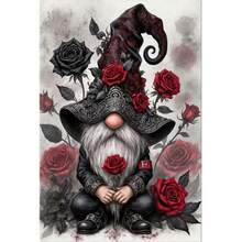 1PC DIY 5D Diamond Painting Kit Gnome Pattern - Round Full Drill Art Mosaic Craft, Home Wall Decor, Unframed - No Frame - View 1