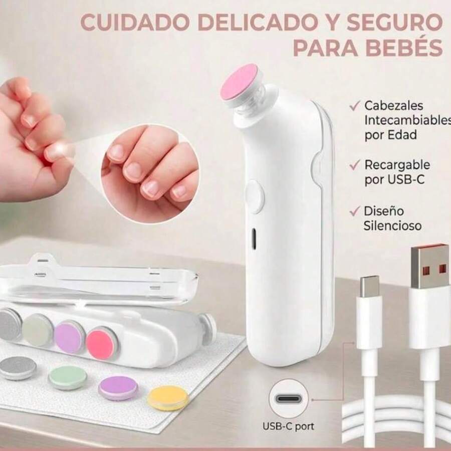 Electric Baby Nail Trimmer, RECHARGEABLE, COLOR SENT AT RANDOM. - View 1