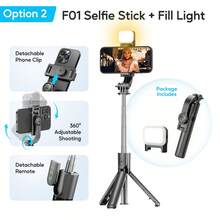 TOKQI Tripod Tongkat Selfie Portabel Ringan yang Dapat Diperpanjang dengan Remote Nirkabel, Dudukan Ponsel yang Dapat Dilepas, dan Lampu Pengisi Opsional, Cocok untuk Selfie Grup, Siaran Langsung, Perekaman Video, Kompatibel dengan Perangkat iOS dan Android. - MultiWarna - View 14