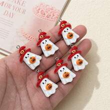 Red Hat Pumpkin Ghost Pendant