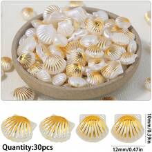 20-100pcs Gold Foil Seahorse, Sea Turtle, Shell, Starfish Acrylic Pendants For Jewelry Making DIY Handmade Necklace Bracelet Charm - Acrylic Ocean Pendant - View 9