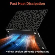 1pc Black-Grey Matte Leopard Print Neo Protective Case, Compatible With MacBook Air 15"/13" M5 Pro 16"/14", Hard PC Matte Split Design Neo Protective Case, Fashion Digital Accessory, Suitable For Office Workers And Back To School Season - View 4