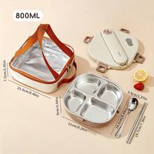 Stainless Steel Bento Box Adult, Microwavable Lunch Containers With Lids, Leak-Proof Bento Snack Box With Soup Container And Utensils, Metal Lunch Box Set With Lunch Bag For School Office, Travel Food Containers - Multicolor - View 30