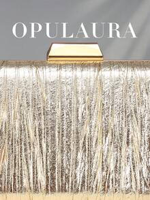 OpulAura 復古奢華手拿包，金色 PU 皮革亮面百褶設計時尚派對包，正式派對手提包，高端方盒小包，適合派對/婚禮/正式場合晚宴女士包，附鏈條 - 金色 - 查看 7