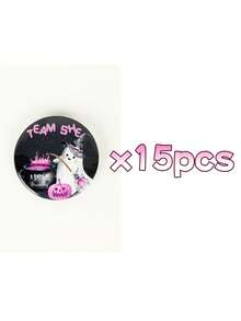 30pcs Gender Reveal Boy Girl Team Brooches, Halloween Button, Gender Reveal Pins, Ghost Pins, Baby Shower Badges, Halloween Decorations, Halloween Party Supplies, Baby Shower Supplies, Suitable For Gender Reveal Party Games And Baby Shower Decorations, Boy Girl Team Brooches - Multicolor - View 11