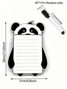 Panda Shaped Magnetic Refrigerator Calendar Set, Includes Magnetic Whiteboard Marker And Eraser Cloth, Can Be Attached To Refrigerator Surface, Convenient For Storage And Access, Monthly And Weekly Planning Writing Areas, Reusable Kitchen Planner, Includes Refrigerator Magnets And Magnetic Whiteboard Marker - Multicolor - View 14