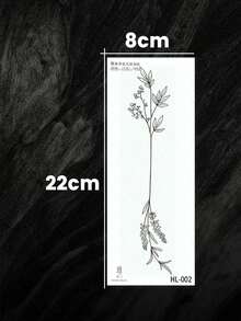 10件/1件裝 性感極簡花卉蓮花線條臨時紋身貼紙，鏈條印花設計，中性款，易貼易撕，持效7-14天，適用於身體藝術裝飾或DIY禮物貼紙 - 藍色 - 查看 19