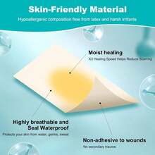 Hydrocolloid Roll For Wound Care, Hydrocolloid Bandages With Self-Adhesive, Cut-To-Size Patch Bandages, Ultra Absorbent, Waterproof - View 4