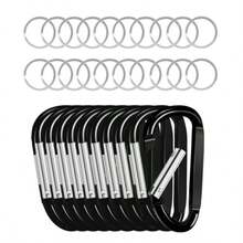 10 PCS Spring Snap Hook Carabiner Clip, Multi‑Use Karabiner Keyring Clips, Durable Spring‑Gate Snap Hooks For Camping, Hiking, Sports Gear, Backpack, Key Chain, Travel Bag And Household Daily Hanging & Organizing Work - Black - View 1