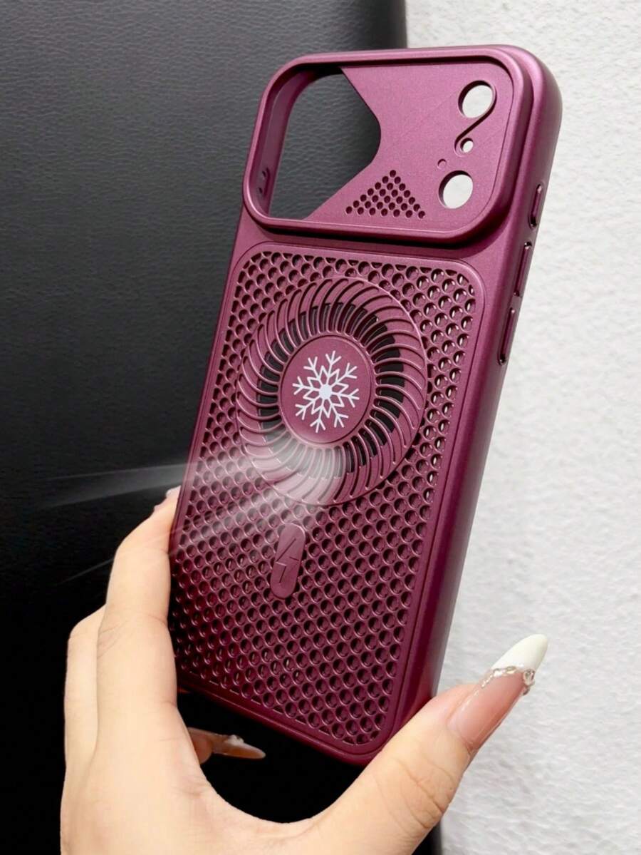 CteGlodrix A New Luxury Fashion Phone Case With Magnetic Heat Dissipation, Compatible With Iphone 18 Pro/18 Pro Max/17/16/12/13/14/15/11 Series, Shockproof And Anti-Slip Back Cover Protection - Cherry Red - View 1