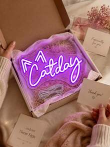 1PC Custom Cat Neon Sign, Personalized Name LED Neon Light, Cute Cat Ear Wall Decor, Pet Lover Gift, Custom Neon Room Decoration, Aesthetic Bedroom Light, Personalized Pet Sign, Home Office Gaming Room Decor, Unique LED Wall Lamp - Multicolor 3 - View 3