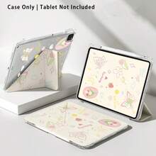蝴蝶、愛心、草莓、雲朵圖案彩繪效果平板保護殼附支架，相容 Honor 8/9/10/X8/X8A/X9/X8Pro/X9Pro、MatePad SE 11"/MatePad 11"/11.5"、MatePad Pro、Apple 10th/11th Gen 2025 (A16)、Galaxy Tab A7/A9 及其他熱門機型 - 款式9 - 查看 8