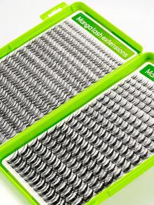 مجموعة 384 قطعة من رموش اصطناعية طبيعية خفيفة الوزن ومنفوشة بتجعيد D-Curl وأطوال مختلطة من 8-18 مم، رموش فردية قابلة لإعادة الاستخدام DIY، رموش اصطناعية فائقة الكثافة، أطوال مختلطة، قابلة للتخصيص للمواعدة والعشاء، كتاب الرموش، رموش اصطناعية عنقودية - مشاهدة 4