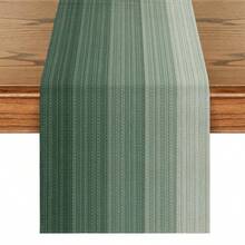 1pc, Faux Linen Material Table Runner, Modern Living Room Dining Mat Tablecloth, Dry Cleanable, Machine Washable, Suitable For Kitchen Dining Table Party Wedding Decoration Linen Vintage Style, Suitable For Entryway, Family Gathering, Coffee Table, Living Room - Olive Green - View 12