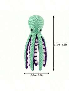Octopus Squeaky Dog Toy, Durable Plush Interactive Chew Toy With Wrinkled Tentacles, Suitable For Small And Medium Dogs To Grind Teeth And Relieve Boredom, Suitable For Outdoor And Home Use - One Size - View 12