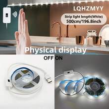 Smart Motion Sensor LED Light Strip, USB 5V 2835, Warm White/White, Adjustable, USB Powered, No Battery Required, Suitable For Valentine's Day Minimalist Bedroom, Home, Kitchen, Wardrobe Decoration, Halloween - Multicolor - View 3