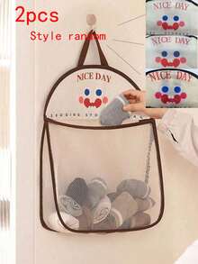 Hanging Door Curtain Mesh Storage Bag, Miscellaneous Storage Bag, Breathable Washable Fabric Organizer Bag, Wall-Mounted Underwear & Sock Sorting Bag - Multicolor - View 11