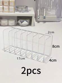 2/1pc Transparent 7-Slot Desktop Display Storage Rack, Hand Cream Storage Box, Cosmetic Organizer, Multi-Compartment Large Capacity, Suitable For Bathroom, Bedroom, Vanity, Ideal For Lipstick, Eyeshadow Palette, Serum, Hand Cream Storage And Organization, Perfect Gift - Multicolor - View 6