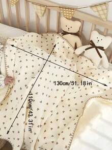 4-Layer Gauze Blanket, Newborn Swaddle Blanket, Comfortable And Breathable, Oversized Blanket 110*130cm - Multicolor - View 9